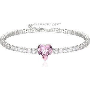 Women's Purple Dainty Trendy Adjustable Tennis Slide Bracelets Jewelry Gift